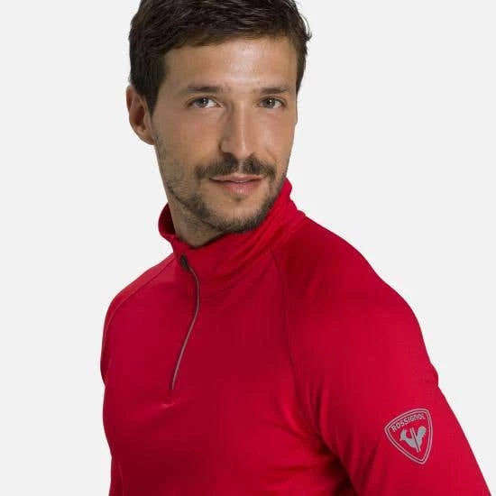 Rossignol T-Shirt & Tops Men's Classique 1/2 Zip Layer RED - Image 3