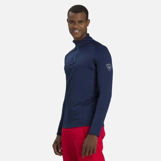 Rossignol T-Shirt & Tops Men's Classique 1/2 Zip Layer BLUE - Image 3