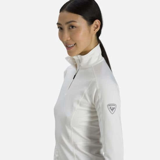 Rossignol T-Shirt & Tops Women's Classique 1/2 Zip Layer WHITE - Image 3