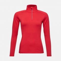 Rossignol T-Shirt & Tops Women's Classique 1/2 Zip Layer RED
