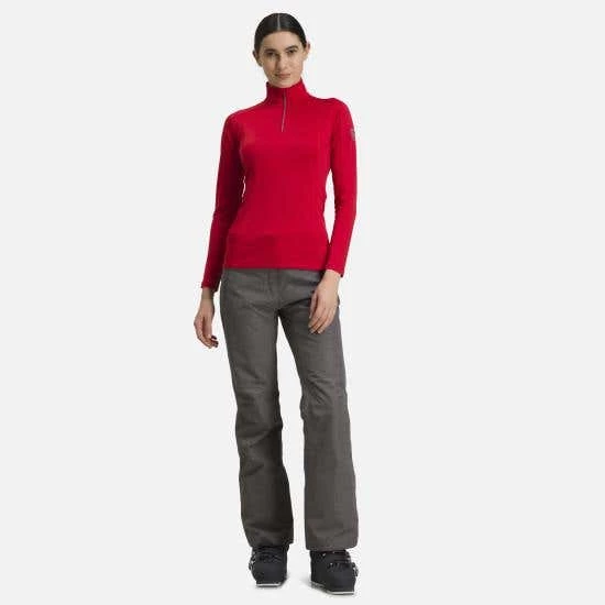Rossignol T-Shirt & Tops Women's Classique 1/2 Zip Layer RED - Image 2