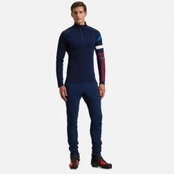 Rossignol T-Shirt & Tops Men's Poursuite Half-Zip Baselayer Top BLUE
